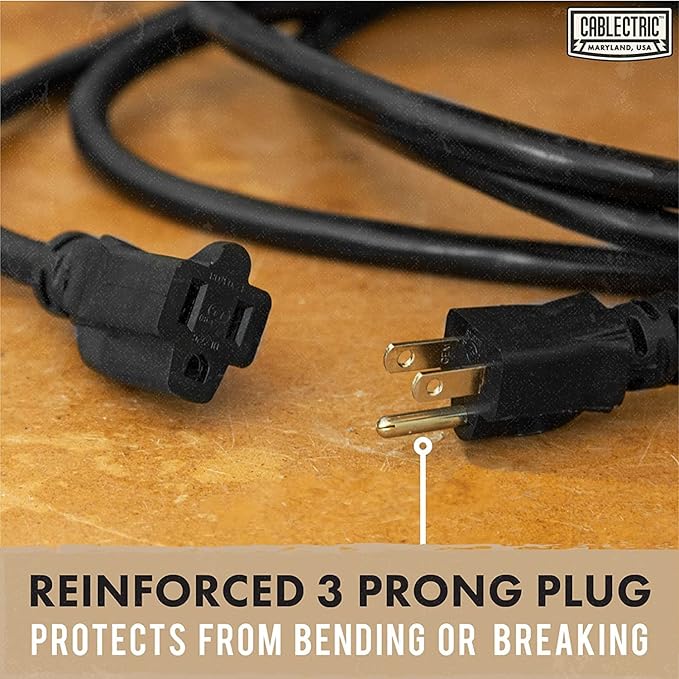 50 Ft Black Oil Resistant Extension Cord - Image 3