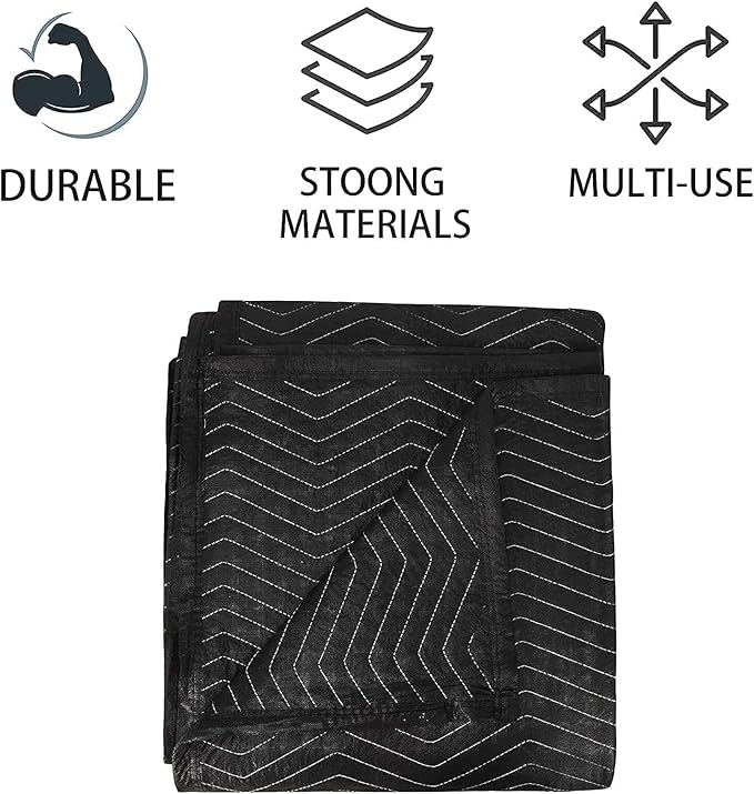 2 Pack Moving Blankets 40x 72" Moving Pads - Image 5