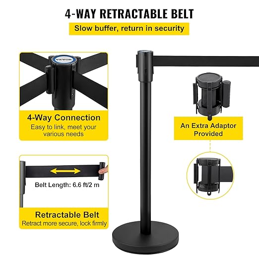 VEVOR Crowd Control Stanchion, Stanchion Set - Image 4