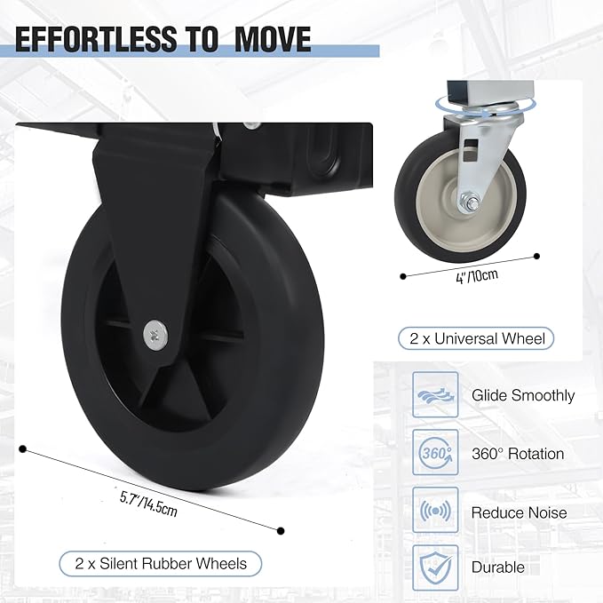 RedSwing Hand Truck Dolly Foldable, Folding Convertible Hand Truck - Image 5
