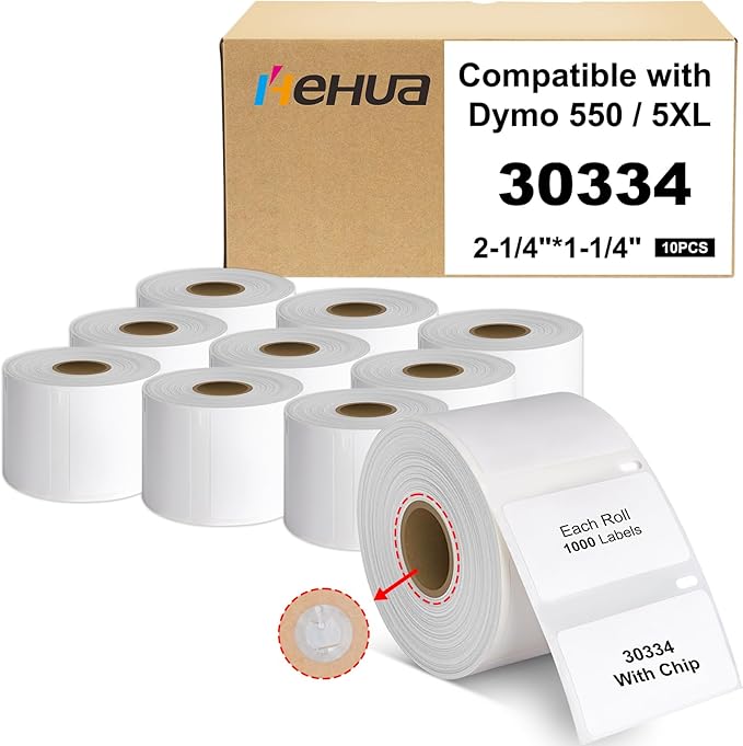 Hehua 10-Roll 2-1/4" x 1-1/4" Compatible by Hehua