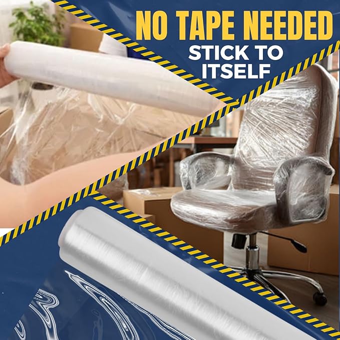 Industrial Stretch Film Wrap – 18" x 1000 FT x 80 Gauge, 1 Roll Heavy Duty - Image 6