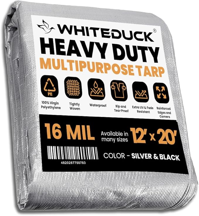 WHITEDUCK Super Heavy Duty Poly Tarp Cover 16 Mil & 10 Mil by WHITEDUCK