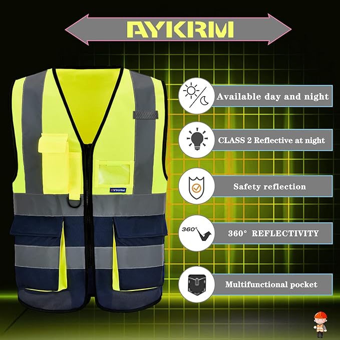 A-SAFETY High Visibility Reflective Safety Vest Customize Logo - Image 4