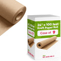 24" x 1200" Brown Craft Paper, 45 lbs Thickness, Made in USA Kraft Paper by Paclord