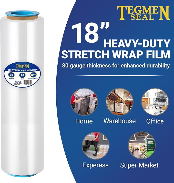 1-Pack 18" Stretch Wrap Rolls - Image 2
