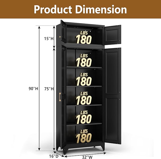 Kitchen Pantry Cabinet, Metal Food Pantry cabinets - Image 3