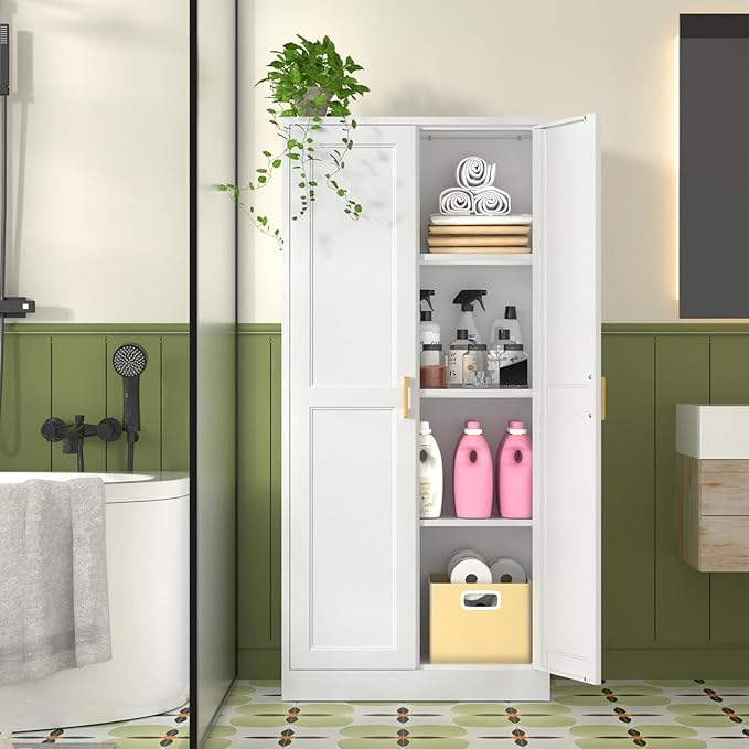 Kitchen Pantry Cabinet, 60 Inch Tall Pantry Storage Cabinet - Image 9