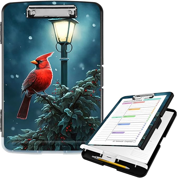 Clipboard with Storage High Capacity Plastic Nursing Clipboards with Pen Holder by Unknown