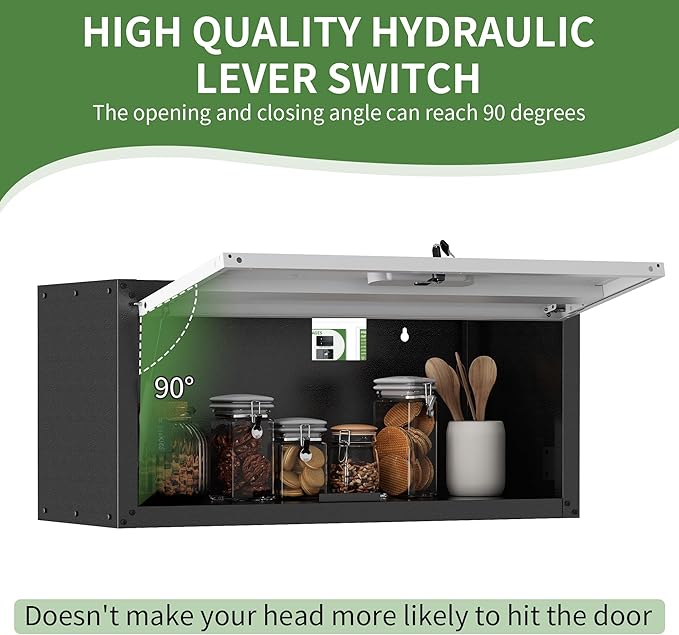 Metal Wall Cabinet with Up-flip Door, Heavy Duty Garage Wall Mounted Storage - Image 6