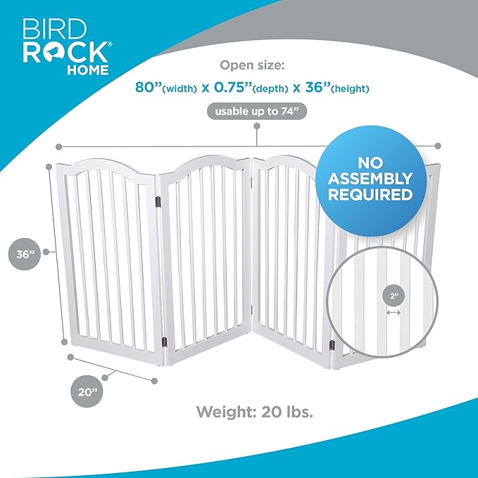 INTERNET'S BEST Arched Top Dog Gate | 4 Panel, and Porch | Portable, Extra Wide - Image 2