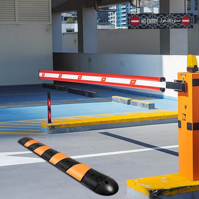 VEVOR Rubber Speed Bump, 1 Pack 2 Channel Speed Bump Hump, 72.8 x 12.2 x 2.2 - Image 8