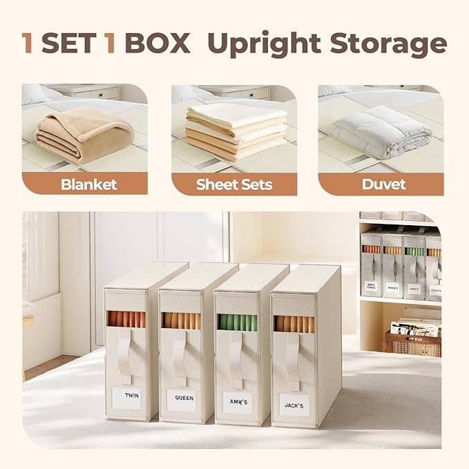 12Pack Linen Sheet Organizers for Linen Closet - Image 6