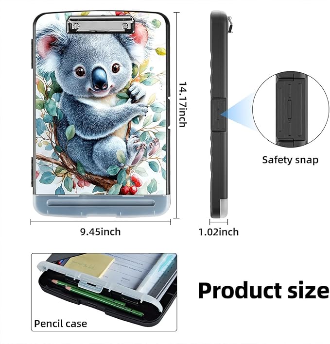 Clipboard with Storage Box & Pen Holder, Heavy Duty Clip Boards 8.5x11 - Image 2