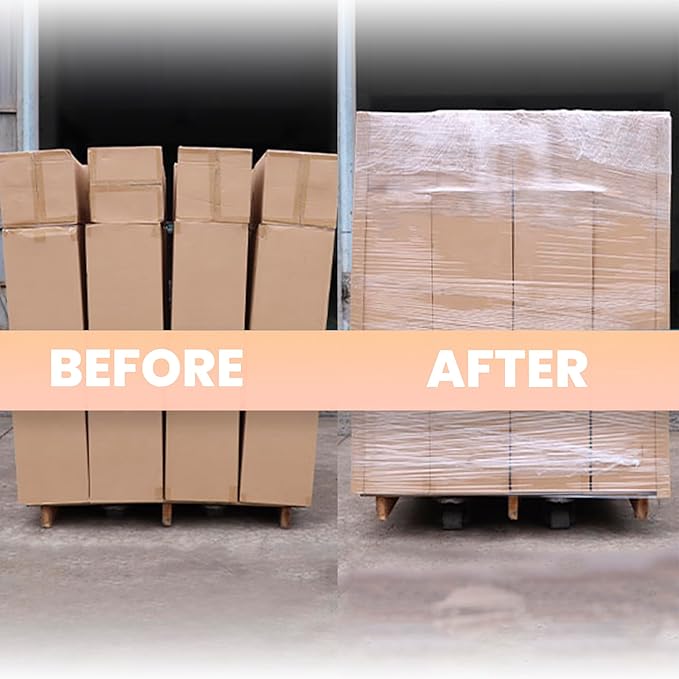 TAPEBEAR 4 Rolls Stretch Wrap Heavy Duty 15" x 1000 Ft, 80 Gauge Industrial - Image 2