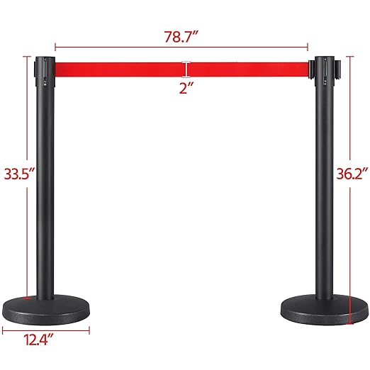 Yaheetech 2-Pack Stanchion Post Rope Barriers - Image 3