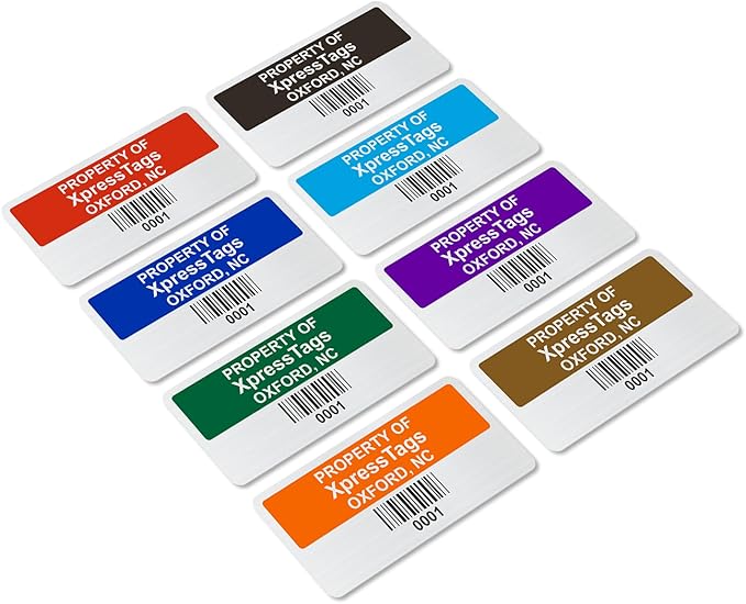 XpressTags 0.75"x1.5" Custom Asset Tags, Fixed Inventory Stickers - Image 3