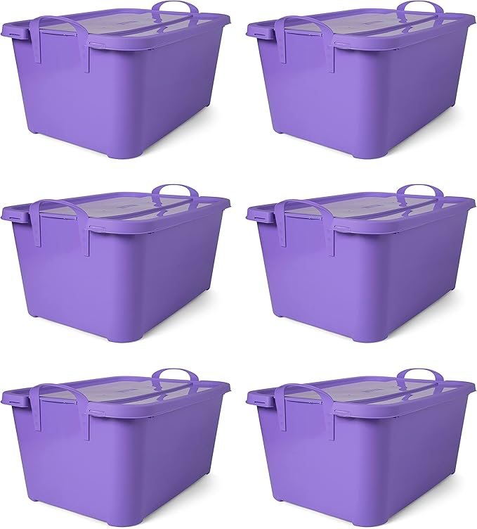 Life Story 6 Pack Light Duty Stackable Storage Bin, 55 Quart Home Organizer - Image 2