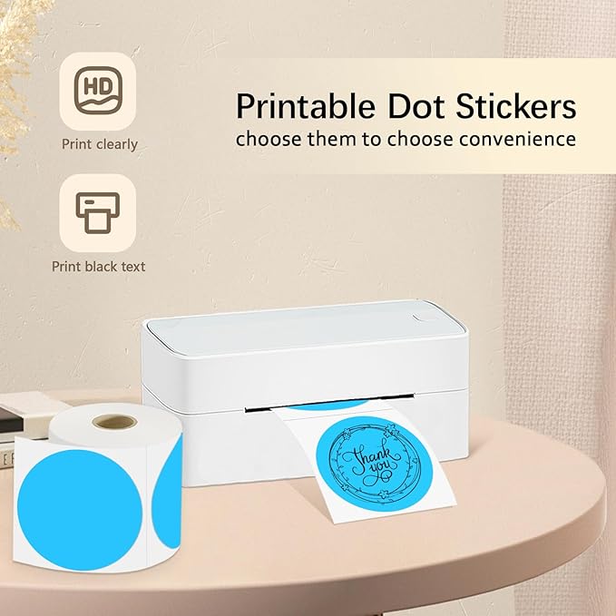 3 X 3 Inch Round Thermal Labels Circle Color Coding Labels Printable Waterproof - Image 2