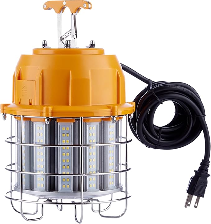 LED Temporary Work Light 60W, LED Construction Lights 7, 200lm 5000K Daylight by JC-LGL