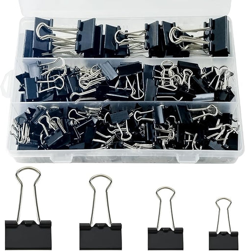 170 Pcs Binder Clips Assorted Sizes, Small Binder Paper Clips by Unknown