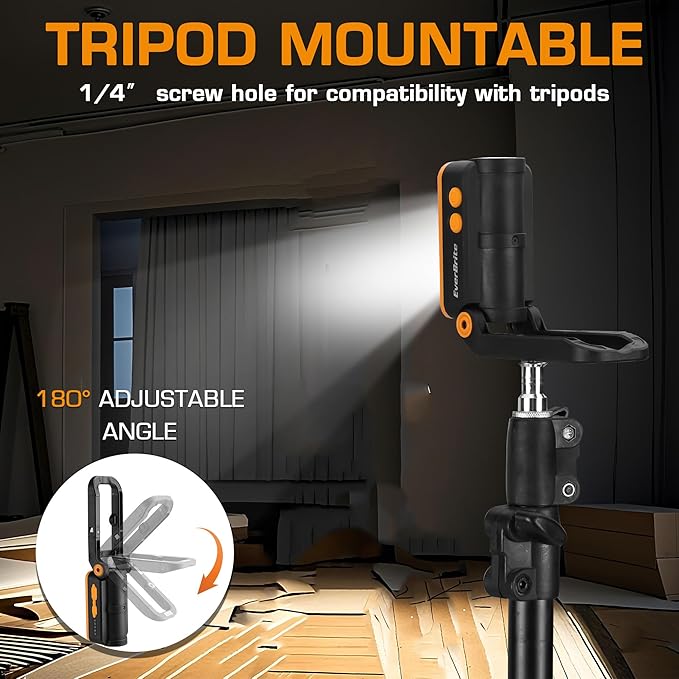 EverBrite COB Rechargeable Folding Work Light, 7 Lighting Modes, 1200 Lumens LED - Image 2