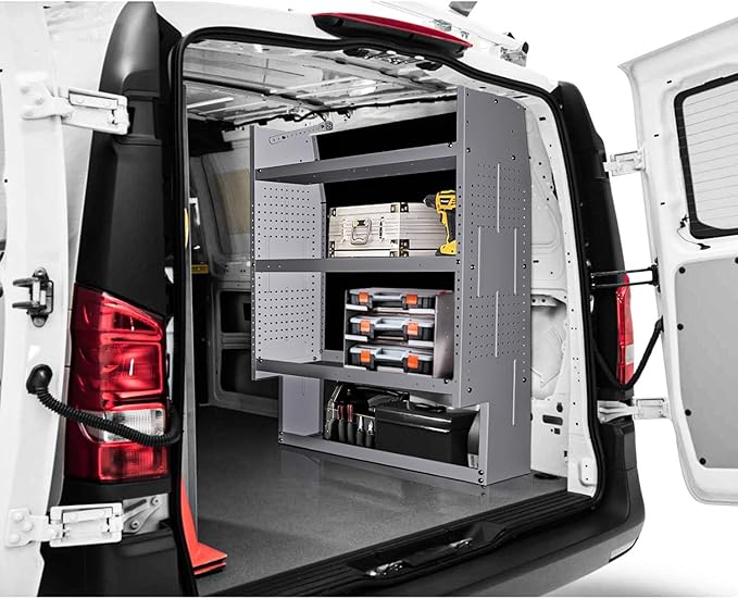 P-SH-Tote Shelf Kit for Van Shelving Storage, 3 Plastic Storage Box w/ 1 set - Image 6