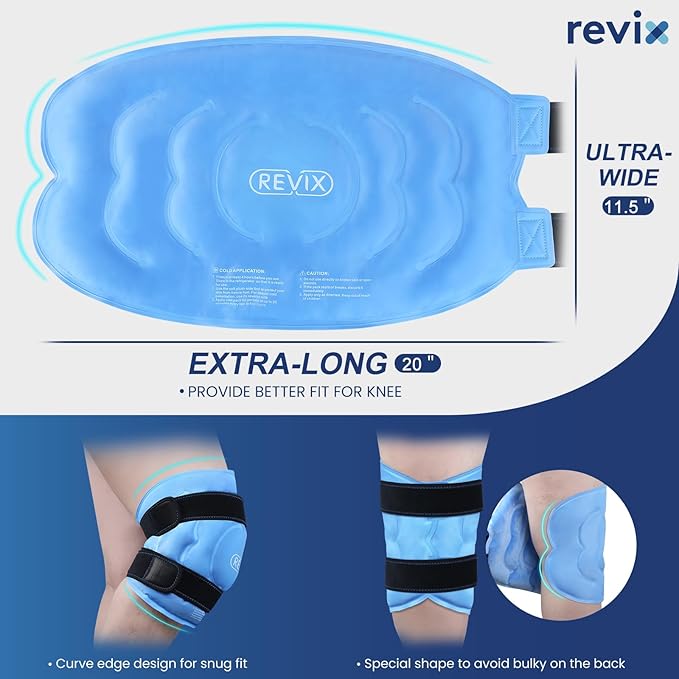 REVIX 20" Extra Large Ice Pack for Knee, Reusable Gel ice Packs to Reduce - Image 3