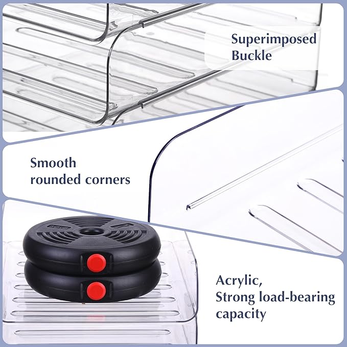 2 Pack Stackable Paper Tray, Acrylic File Organizer - Image 7