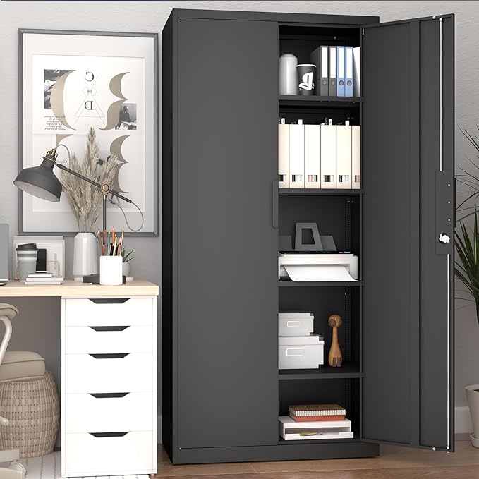 LUCYPAL 72" H Garage Storage Cabinet, Metal Storage Cabinet - Image 6