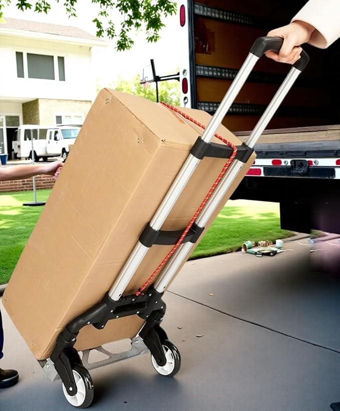 Folding Hand Truck Dolly, Aluminum Portable Foldable Dolly Cart, 200 lbs - Image 7