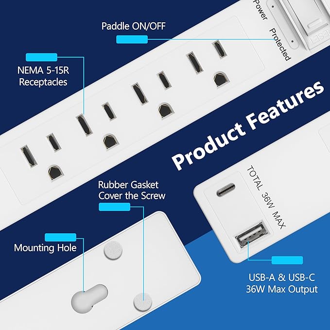 LIDER PD 36W Surge Protected Outlet Extender - Image 3