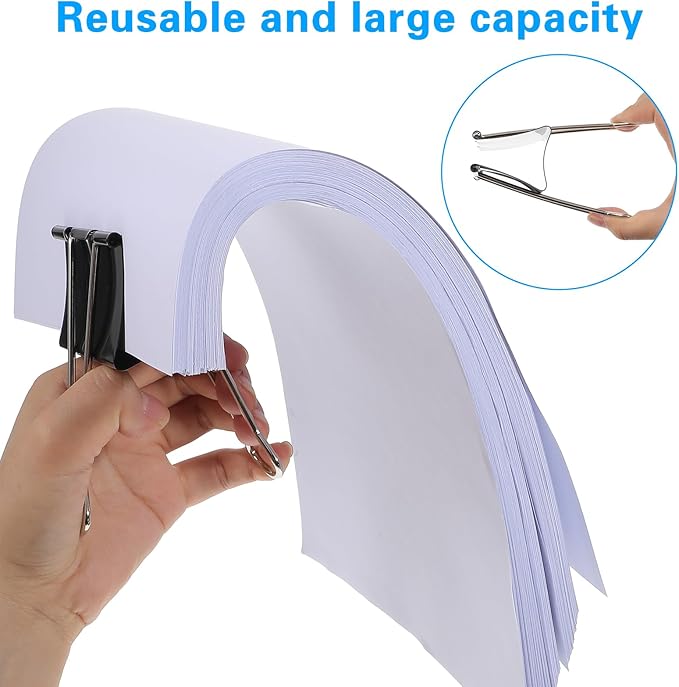 15pcs Extra Large Binder Clips 5.7 × 3 Inch Binder Clips Big Paper Clip Clamps - Image 6
