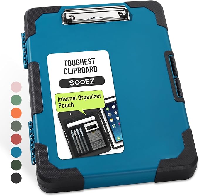 Sooez Toughest Clipboard with Storage, Internal Pen Pouch Included, Letter/ A4 by Sooez