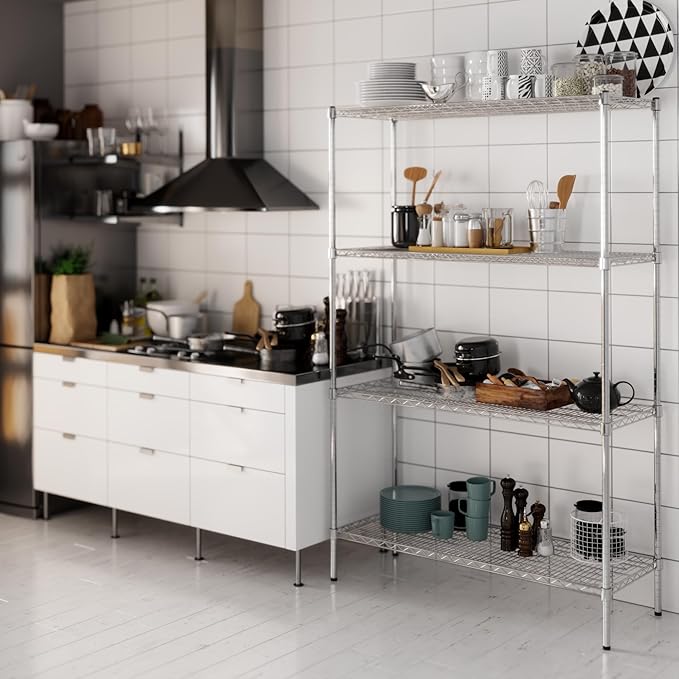 18" Deep x 48" Wide x 74" Height Wire Shelving Kit | 4-Tier | NSF Commercial - Image 7