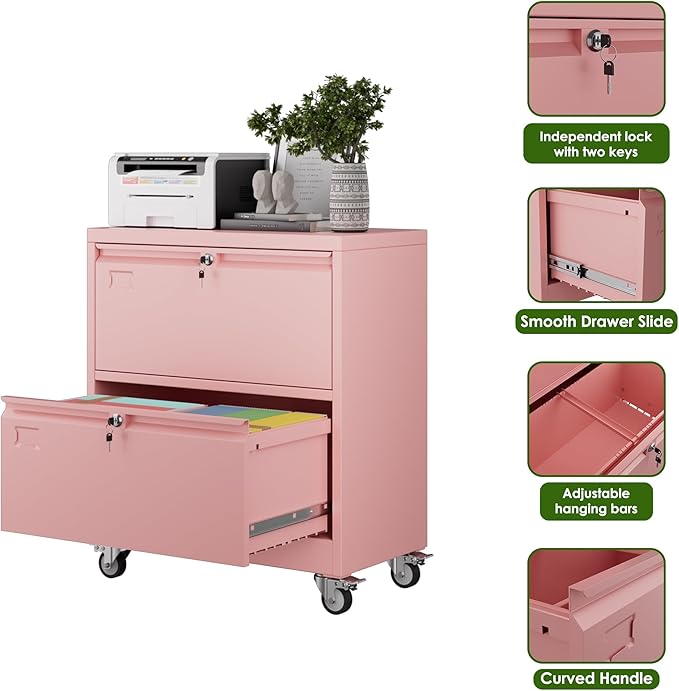 Aobabo 2 Drawer LateralFile Cabinet - Image 5