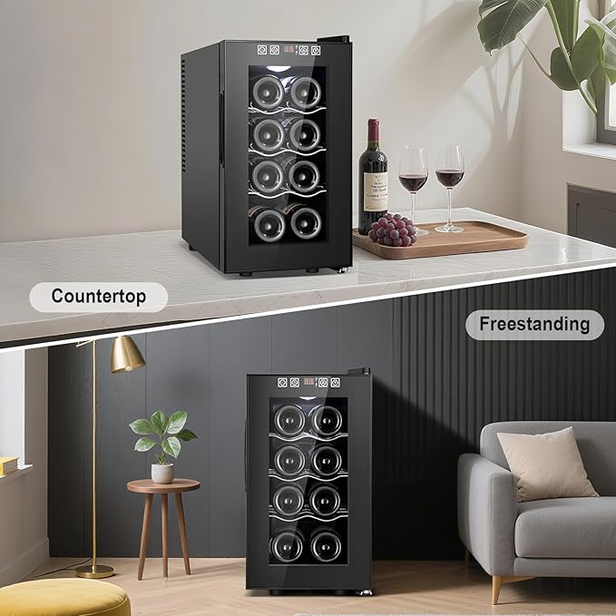 Tylza 8 Bottles Wine Fridge, Wine Cellar - Image 8