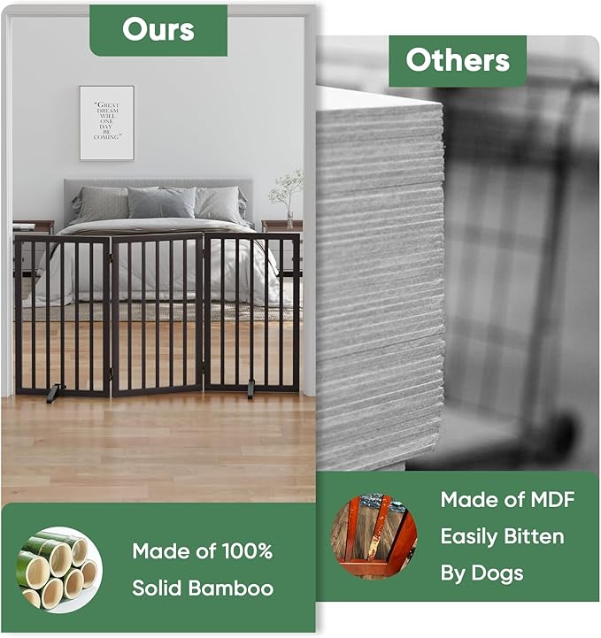 Dog Gates for Doorways, Tall Dog Gate Indoor, Foldable Pet Gates for Doorways - Image 6
