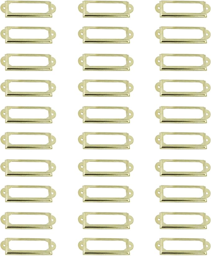 LGEGE 30 Pcs Card Holder Drawer Pull Office Library File Drawer Tag Carbinet by LGEGE