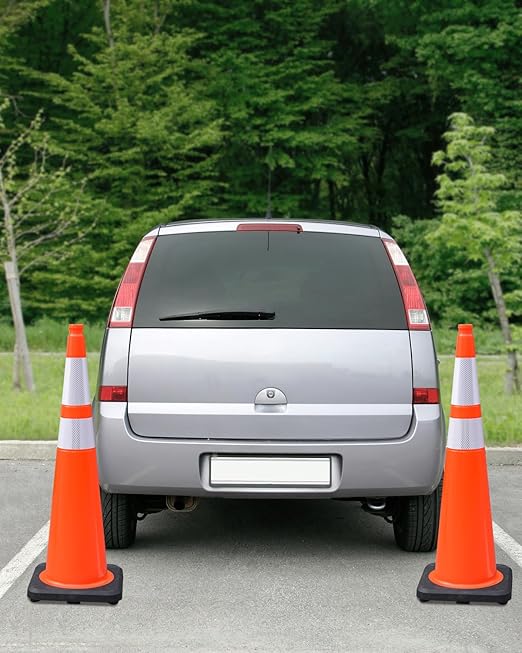 6 Pack Extra Large 36" Inch PVC Traffic Cones - Image 8