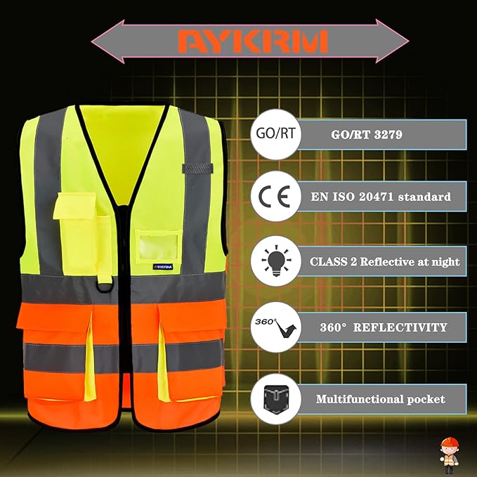 A-SAFETY High Visibility Reflective Safety Vest Customize Logo - Image 4