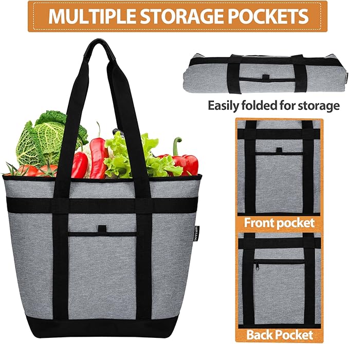Insulated Cooler Bag, Reusable Grocery Bags - Image 2
