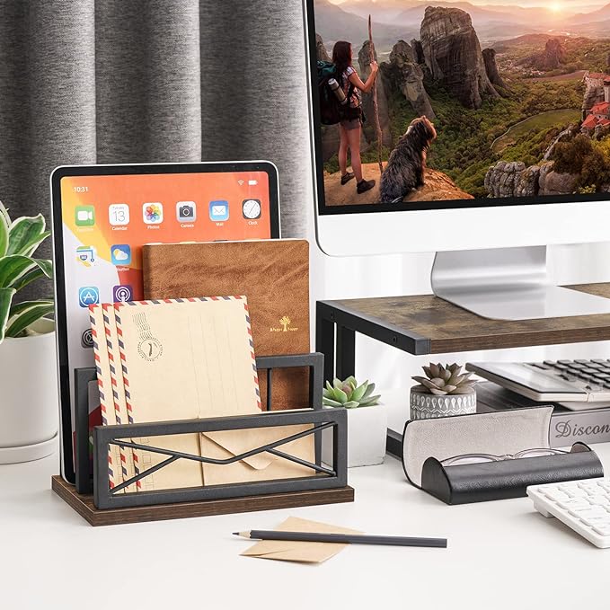 Snughome Desktop Mail Organizer, Desk Mail Organizer - Image 2