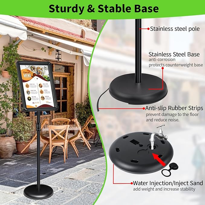 6Pack Adjustable Pedestal Sign Holder - Image 5