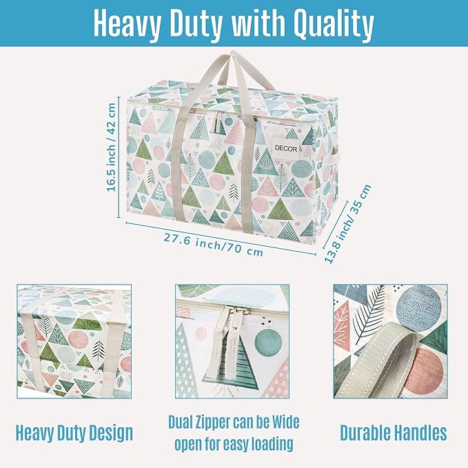 VENO 6 Pack Moving Bags and Large Christmas Storage Bins - Image 3