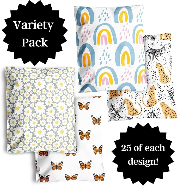 10x13 Poly Mailers – Boho Variety Pack – Waterproof, Tear-Resistant Shipping - Image 2