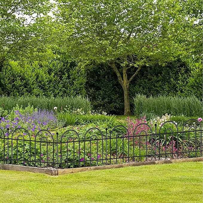 14 in X 36 ft Metal Garden Fence 20-Panel Metal Wire Garden Fence, Animal - Image 3