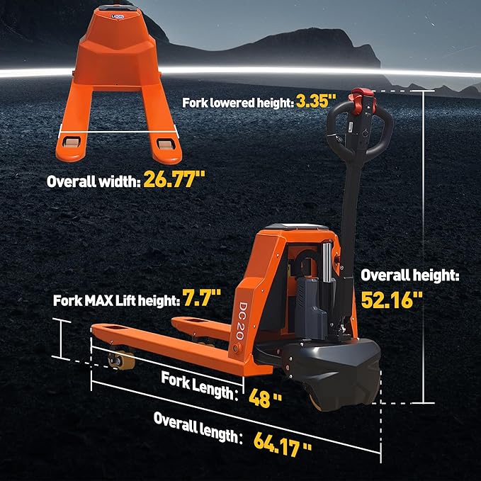 Full Electric Pallet Jack, Lithium Battery Truck Powered Handling Jacks - Image 2