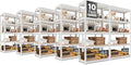 HOMEDANT House 5 Tier Laminated Metal Shelving Unit Adjustable Storage Utility by TheBestOrganizingSolution