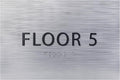 6" X4" Floor 5 Sign by ADACentralSigns
